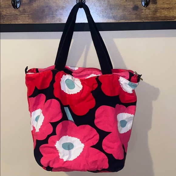 Marimekko Bags Marimekko Pink Poppy Flower Tote Poshmark